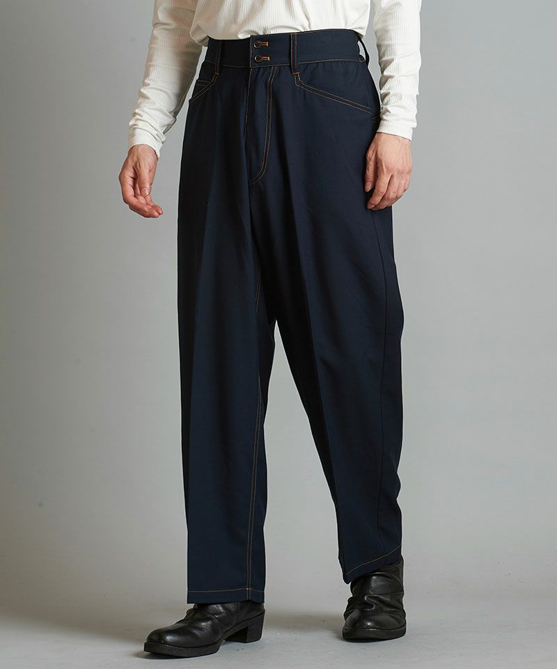 50%OFF【NO ID.(ノーアイディー)】ﾊｲｳｴｽﾄﾜｲﾄﾞﾜｰｸﾄﾗｳｻﾞｰｽﾞ パンツ