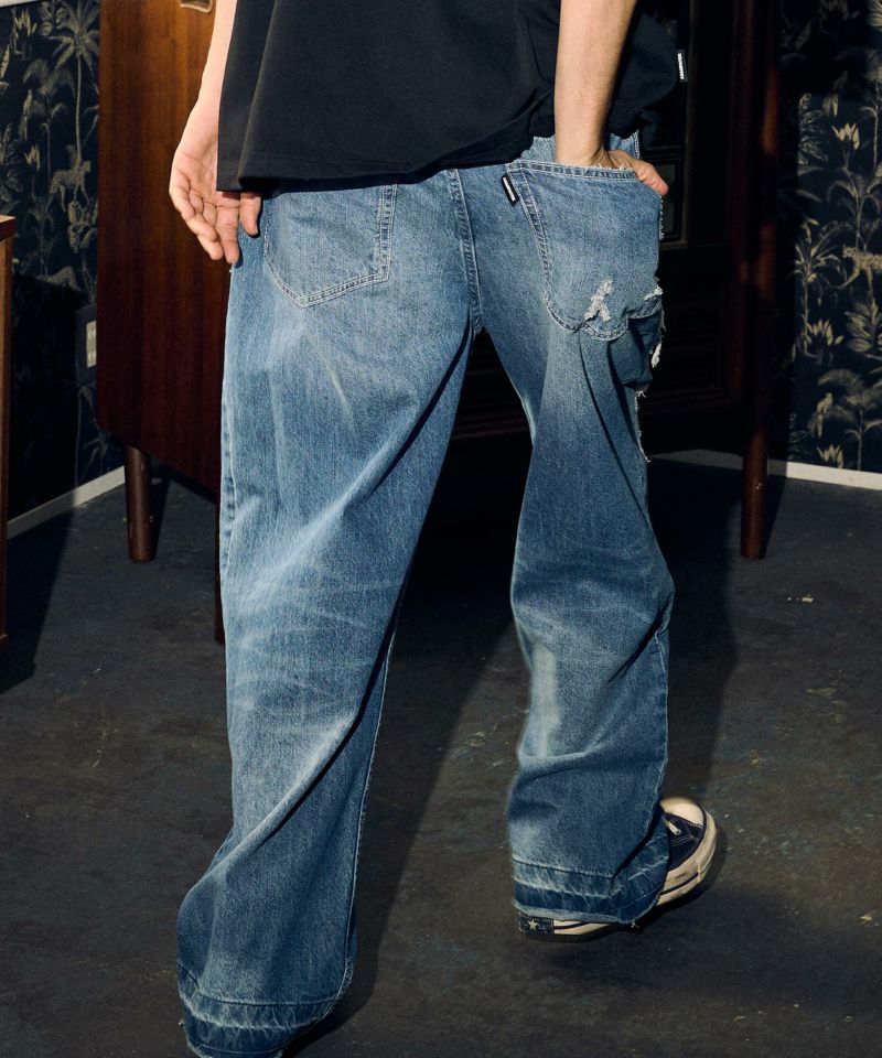 ADAMPATEK アダムパテック クラッシュルーズデニムパンツ サイズ2 ADAMPATEK/アダムパテック】clash looose denim/クラッシュ