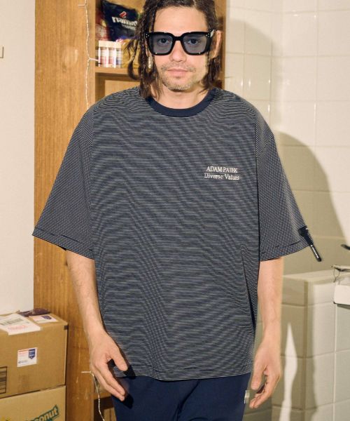 【ADAM PATEK(アダムパテック)】thin stripes short sleeve ボーダーTシャツ(AP2414031)