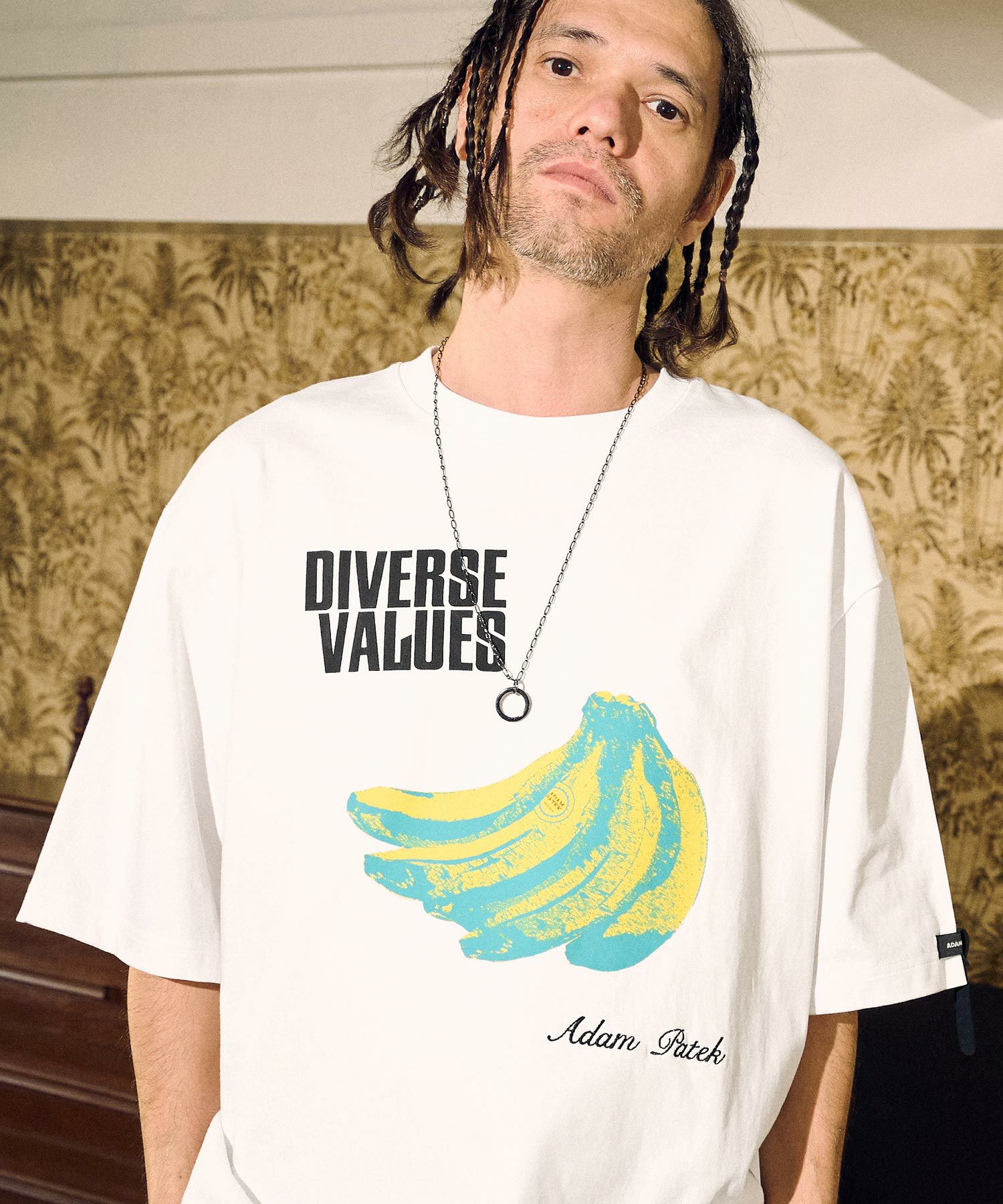 ADAMPATEK ストライプTシャツ グレー ADAMPATEK 新作Tシャツ特集 | ADAMPATEK | 現代のファッションに