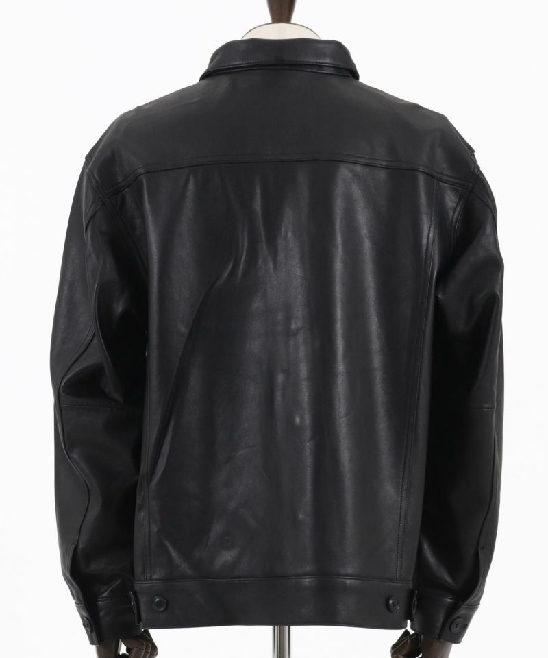 【ADAM PATEK(アダムパテック)】lamb leather trucker jacket トラッカージャケット(AP2413033)