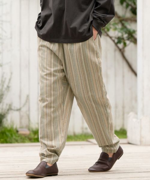30%OFF【CAMBIO(カンビオ)】Ethnic Stripe Balloon Pants バルーンパンツ(CAM24SS-013)