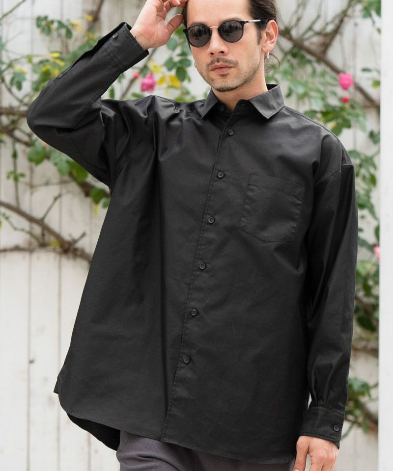 50%OFF【CAMBIO(カンビオ)】タマムシボクシーAラインLSシャツ