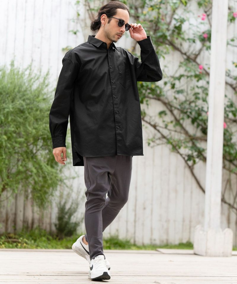 50%OFF【CAMBIO(カンビオ)】タマムシボクシーAラインLSシャツ