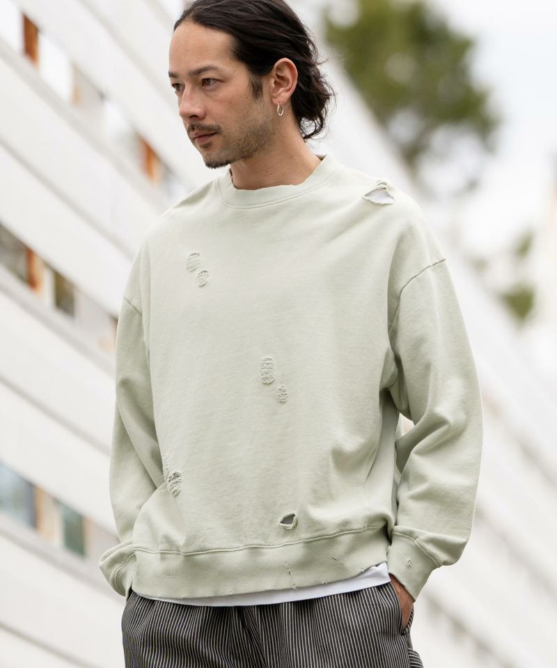 MASSES スウェット クルーネック グレー SWEAT CREW ARCH WASH | MASSES(マシス) / トップス スウェット