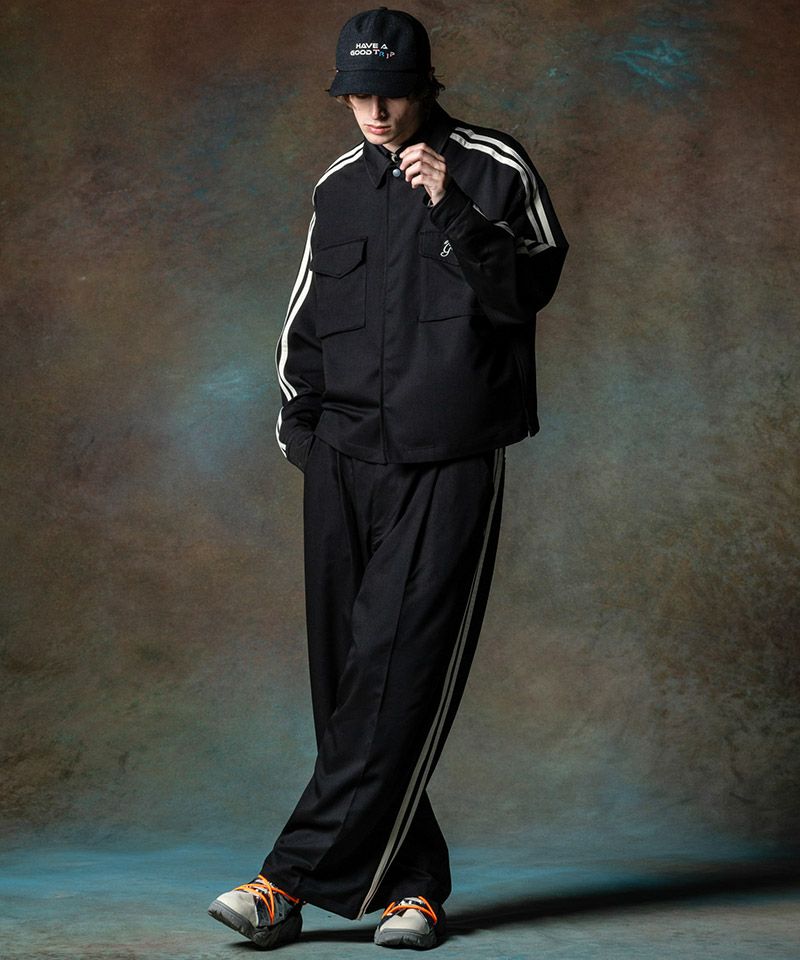 30%OFF【glamb(グラム)】Line Jersey Shirt ラインジャージシャツ