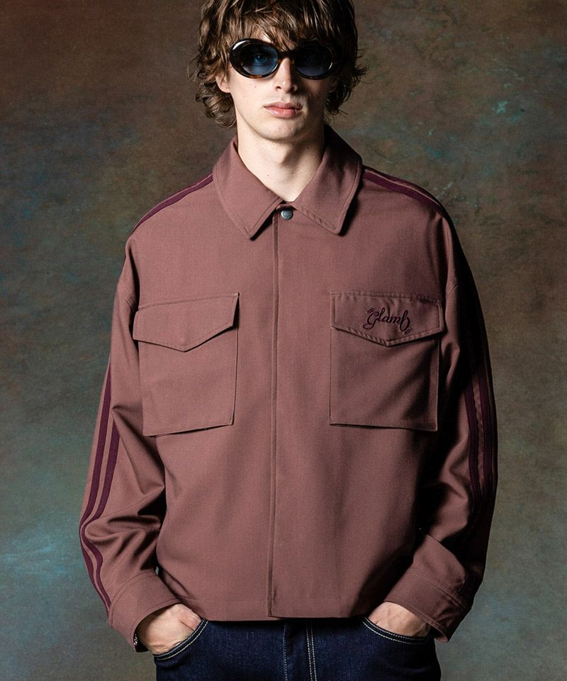 glamb グラム Brush Jacquard Jersey 30%OFF【glamb(グラム)】Line Jersey Shirt ラインジャージ