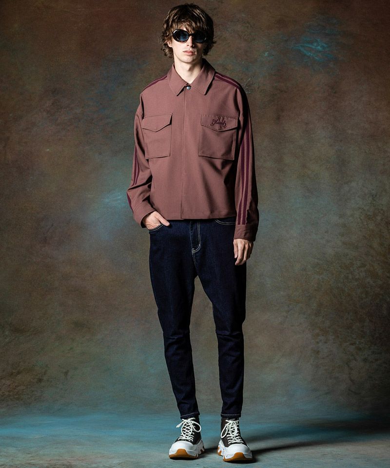 20%OFF【glamb(グラム)】Line Jersey Shirt ラインジャージ