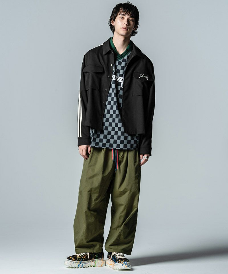 glamb グラム Brush Jacquard Jersey 20%OFF【glamb(グラム)】Line Jersey Shirt ラインジャージ