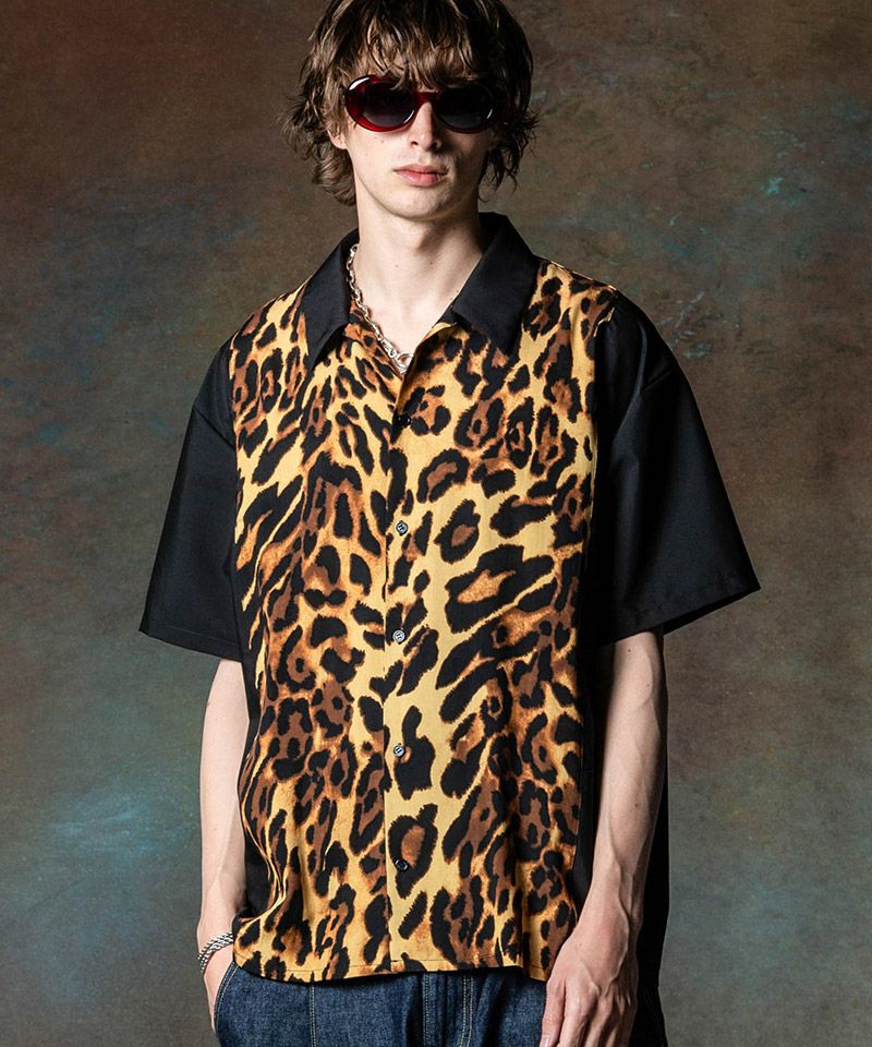 glamb(グラム)】【予約販売5月下旬～6月上旬入荷】Leopard Panel Shirt