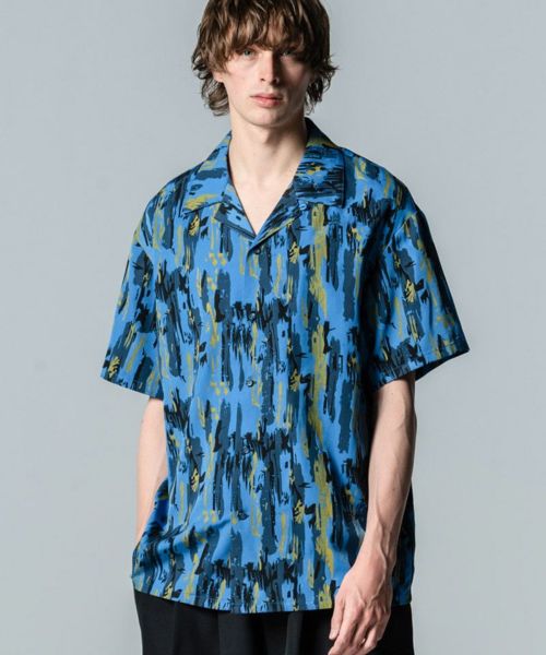 【glamb(グラム)】Brush Stroke Shirt ブラシストロークシャツ(GB0224-SH18)