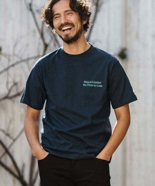 【1minute 1second(ワンミニットワンセカンド)】 USA cotton short sleeve cut&sewn (Time is Limited.) Tシャツ(1M24N170)