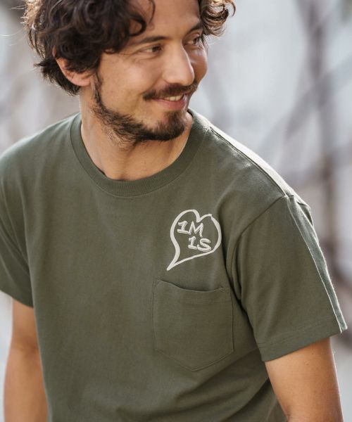 30%OFF【1minute 1second(ワンミニットワンセカンド)】 big heart pocket-T  Tシャツ(1M24N240)