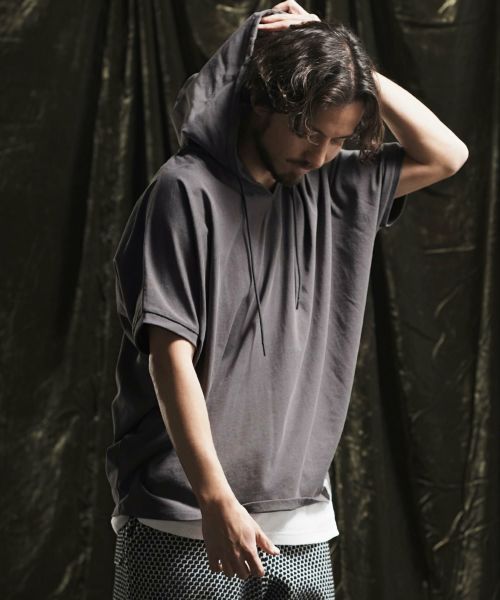 【ANGENEHM(アンゲネーム)】 Pigment dye & dolman sleeve hoodie パーカー(AG02-019sce)