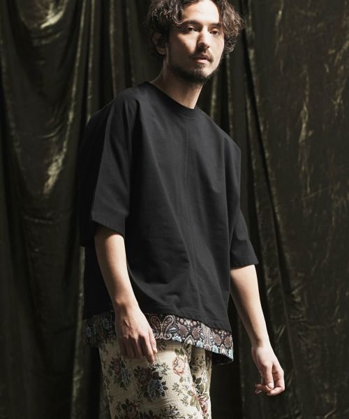 【ANGENEHM(アンゲネーム)】Layered design T-shirt Tシャツ(AG02-038sce)