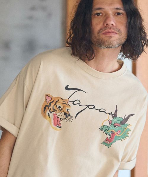 【CAMBIO(カンビオ)】 ビッグシルエットプリントTシャツ（Sukajan）(CASD-128)