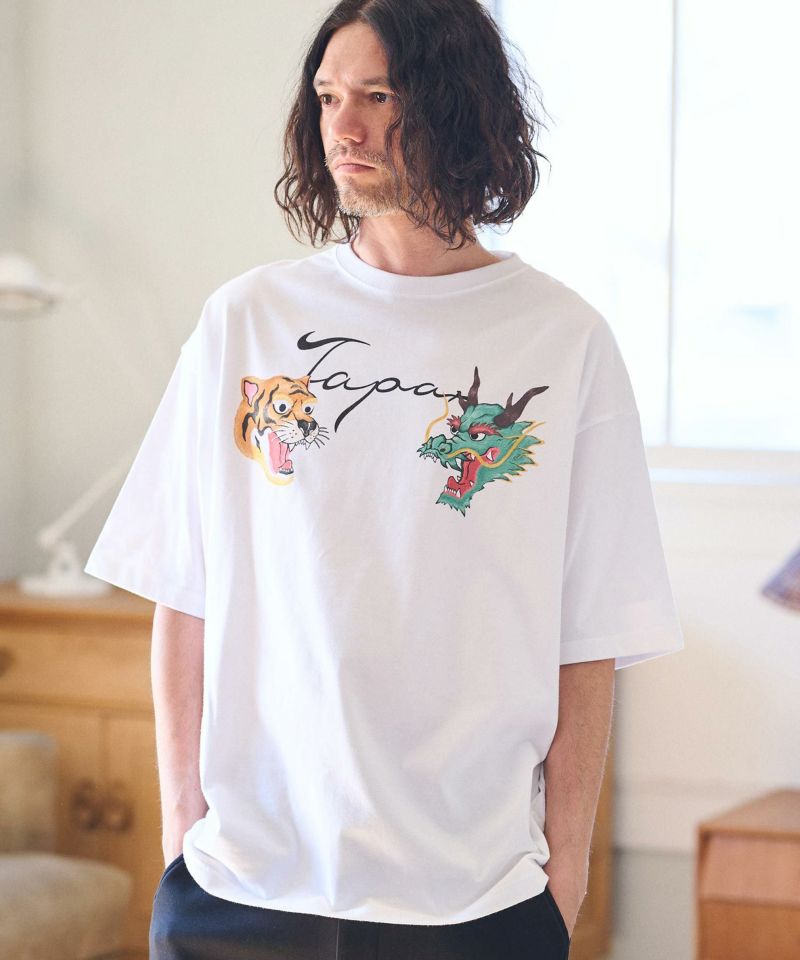 30%OFF【CAMBIO(カンビオ)】 ビッグシルエットプリントTシャツ