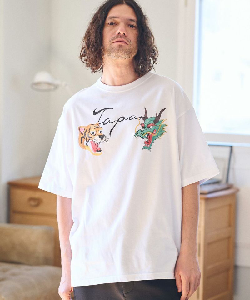 30%OFF【CAMBIO(カンビオ)】 ビッグシルエットプリントTシャツ