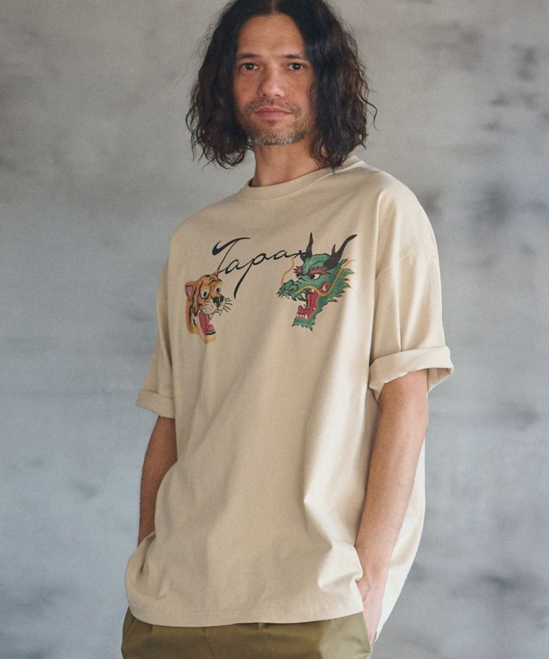 30%OFF【CAMBIO(カンビオ)】 ビッグシルエットプリントTシャツ