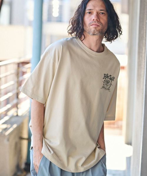 【CAMBIO(カンビオ)】ビッグシルエットプリントTシャツ（RISKTAKER）(CASD-125)