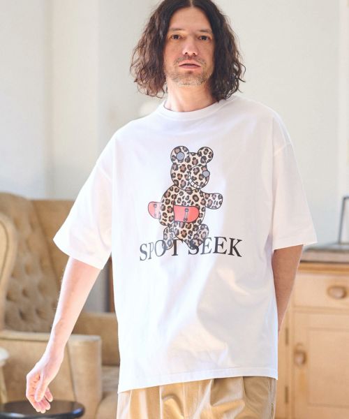 【CAMBIO(カンビオ)】ビッグシルエットプリントTシャツ（Leopard Teddy）(CASD-123)