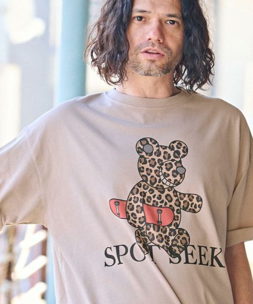 CAMBIO(カンビオ)】ビッグシルエットプリントTシャツ（Leopard Teddy ...