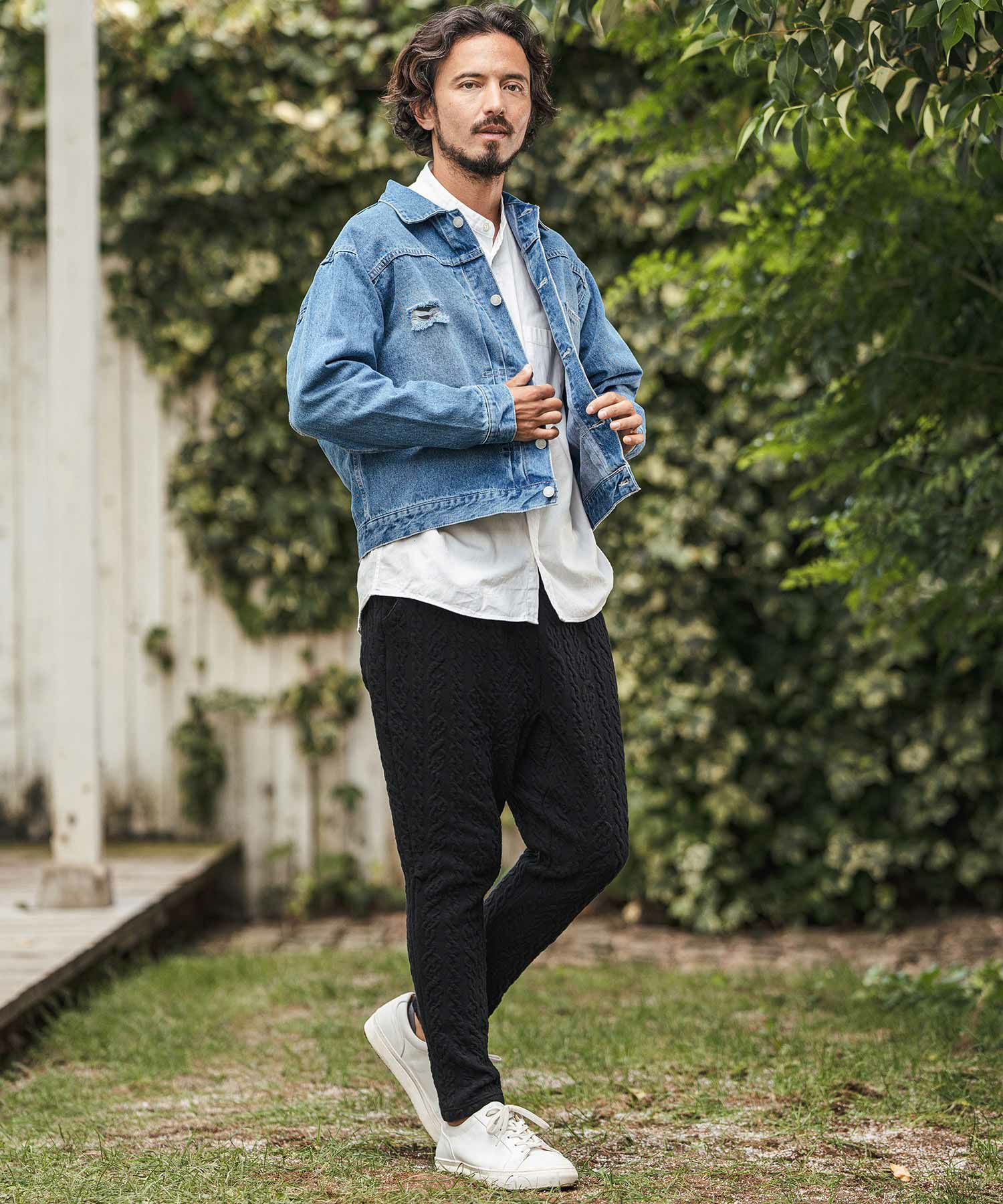 CAMBIO(カンビオ)】ダメージ加工ファーストデニムジャケットGジャン  