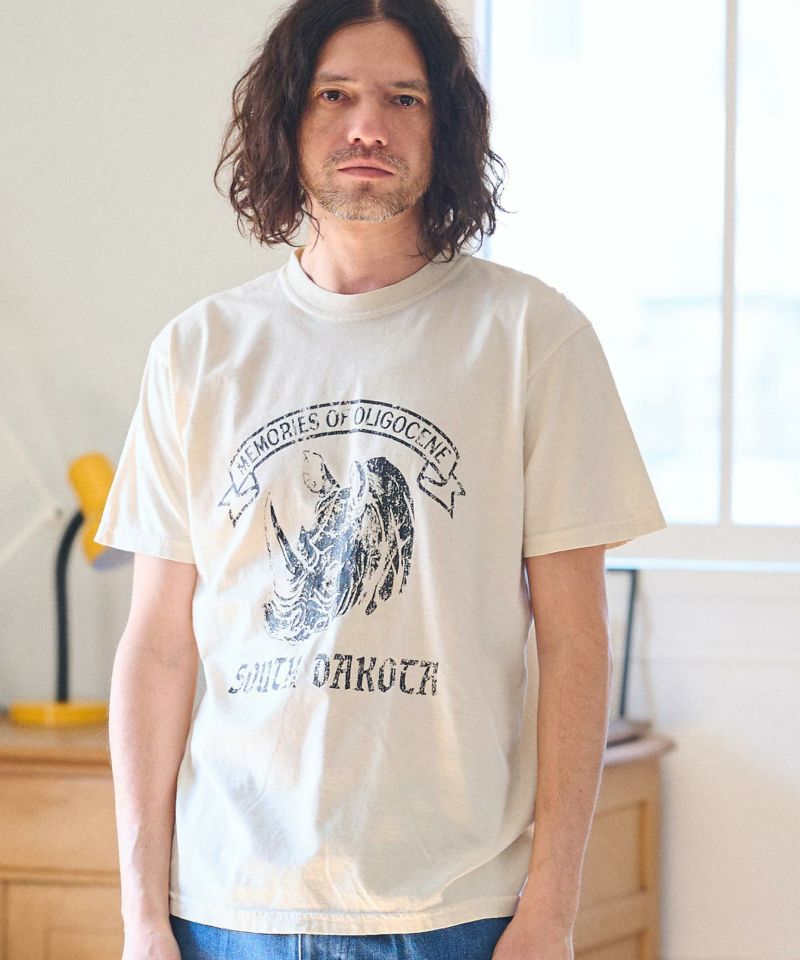 RHINO Tシャツ 付録付き 50%OFF【CAMBIO(カンビオ)】 ヴィンテージ風Tシャツ(Rhinoceros