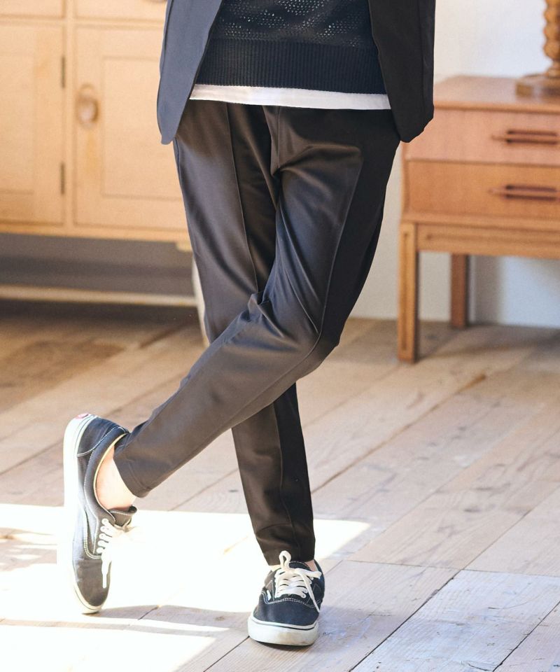 CAMBIOピンタックストレッチノーカラージャケット、テーパードパンツ 一部サイズカラー予約販売11月上旬～中旬入荷】【CAMBIO