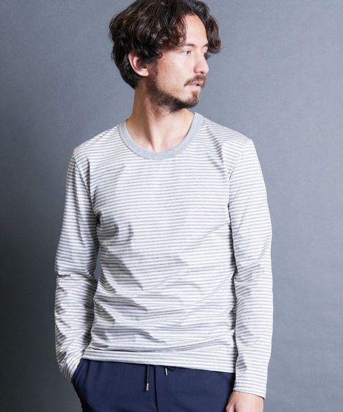 30%OFF【Magine(マージン)】SUPIMA CTN SILKET BORDER U-N L-S ボーダーカットソー(2412-018)