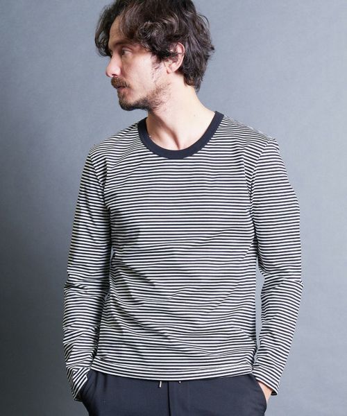 30%OFF【Magine(マージン)】SUPIMA CTN SILKET BORDER U-N L-S ボーダーカットソー(2412-018)