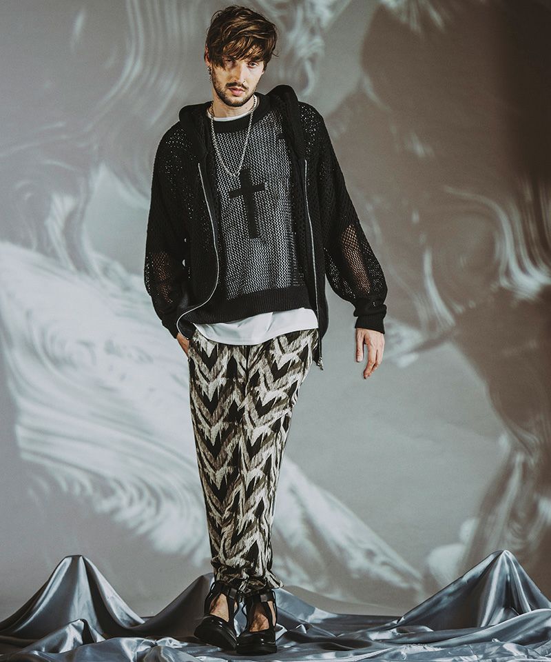30%OFF【NO ID.(ノーアイディー)】ｸﾞﾗﾃﾞｰｼｮﾝｼｱｰﾆｯﾄZIPﾊﾟｰｶ(854010-729K 