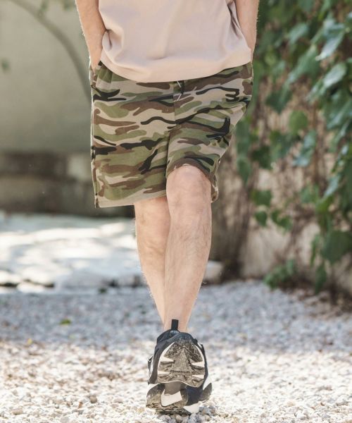30%OFF【CAMBIO(カンビオ)】Camouflage Print Sweat Short Pants ショートパンツ(CAM24SS-003)