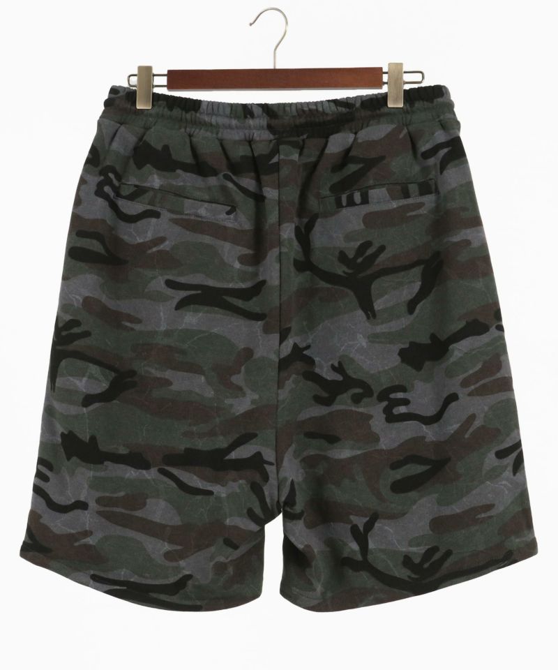 30%OFF【CAMBIO(カンビオ)】Camouflage Print Sweat Short Pants