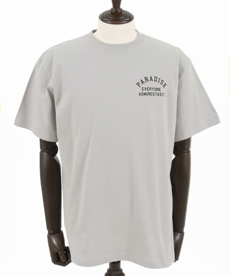 プリント ベージュTシャツ Tシャツ（ブルドッグ・ライトベージュ）