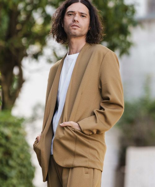 30%OFF【CAMBIO(カンビオ)】 ピンタック入りストレッチ裏ストライプ