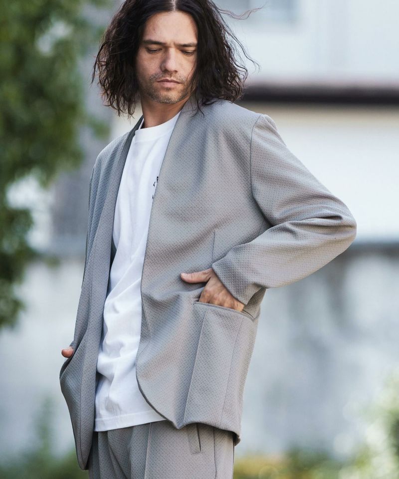 50%OFF【CAMBIO(カンビオ)】膨れジャガードピンタック入りジャケット