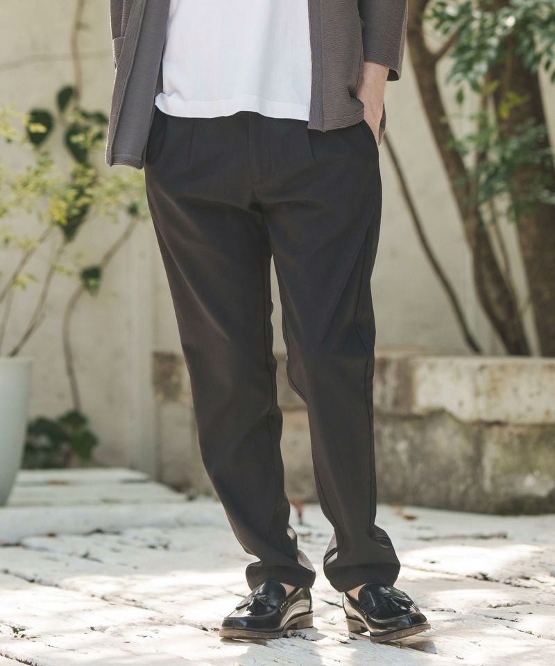 50%OFF【CAMBIO(カンビオ)】ポリストレッチツイル1タック