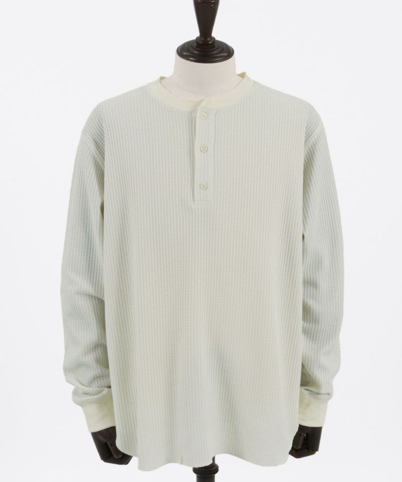 50%OFF【CAMBIO(カンビオ)】ポリエステルワッフルヘンリーネック