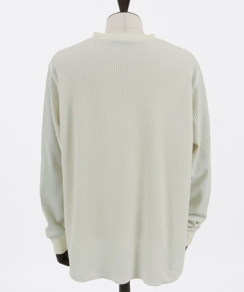 50%OFF【CAMBIO(カンビオ)】ポリエステルワッフルヘンリーネック