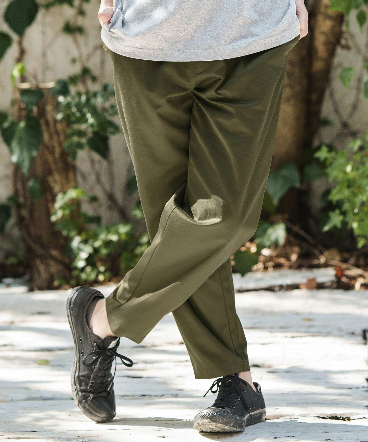 CAMBIO(カンビオ)】撥水ツイルワイドテーパードパンツ(CA05-41500  