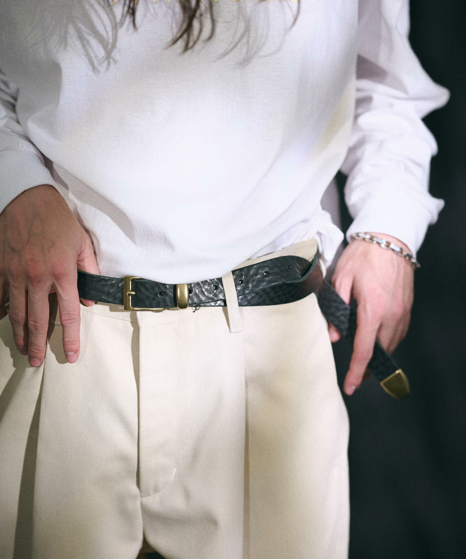 THEOREM(セオレム)】 ADAM PATEK×THEOREM Italian Leather Belt ベルト