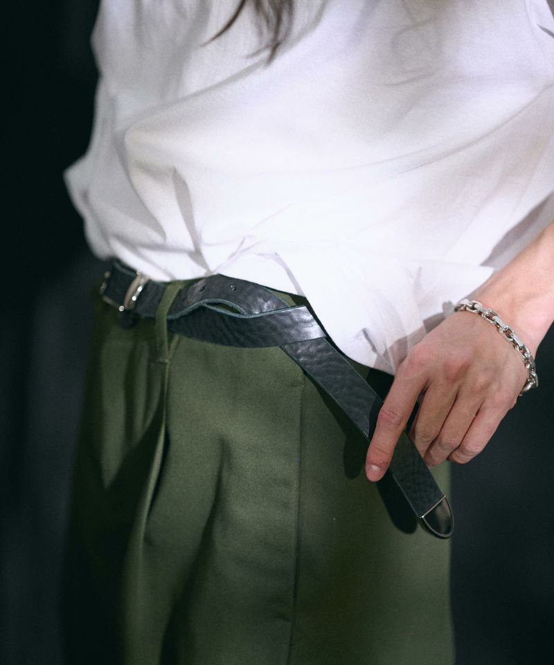 THEOREM(セオレム)】 ADAM PATEK×THEOREM Italian Leather Belt ベルト