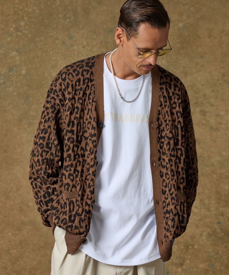 一部サイズカラー予約販売10月下旬～11月上旬入荷】【THEOREM(セオレム)】Layer of Leopard VN Cardigan カーディガン(TRM24-T008S)  | CAMBIO カンビオ