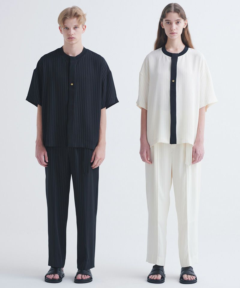 30%OFF【CULLNI(クルニ)】Double Cloth Front Fly Like Short Sleeve Shirt  プルオーバーシャツ(24-SS-026) | CAMBIO カンビオ