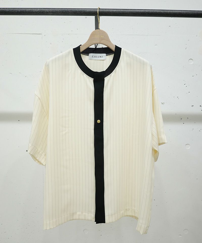 30%OFF【CULLNI(クルニ)】Double Cloth Front Fly Like Short Sleeve Shirt  プルオーバーシャツ(24-SS-026) | CAMBIO カンビオ