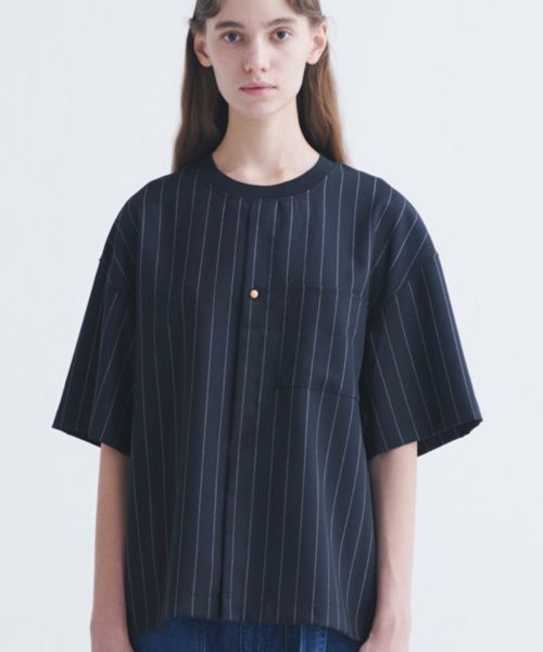 CULLNI(クルニ)】Asymmetrical Stripe Shirt シャツ(23-AW-013) | CAMBIO カンビオ