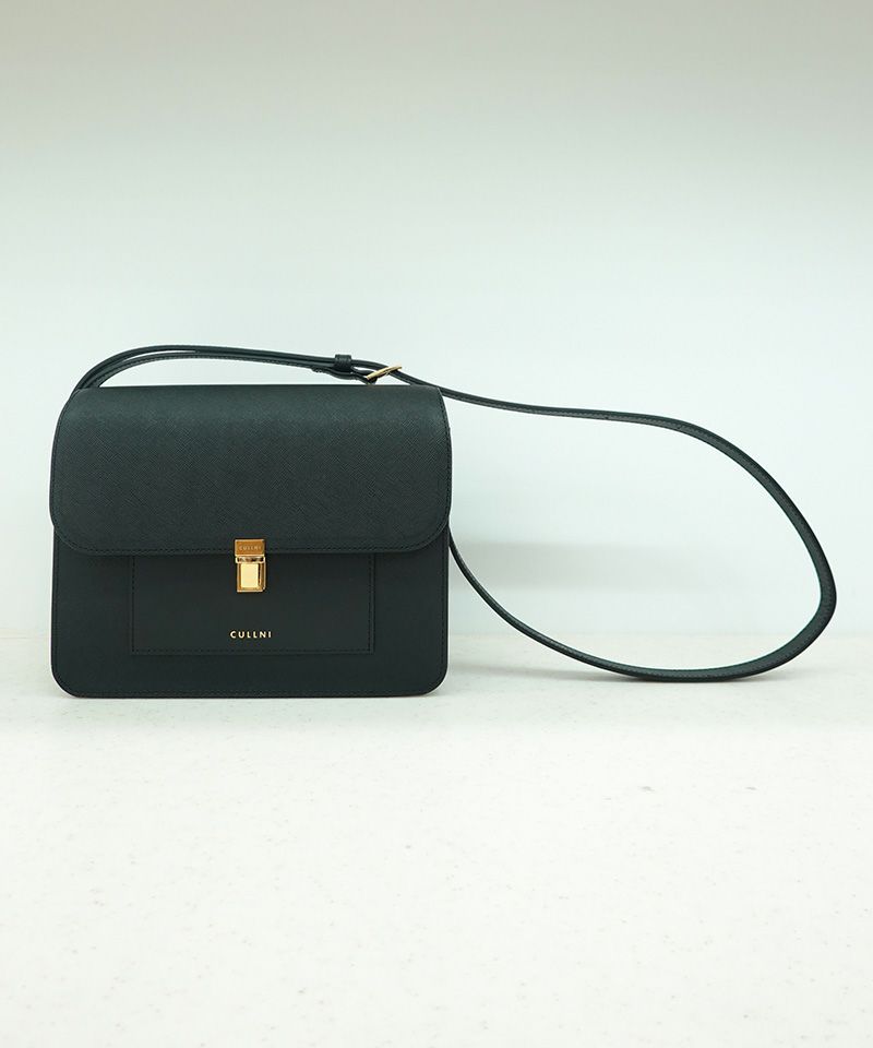 CULLNI(クルニ)】Leather Flap Shoulder Bag レザーショルダーバッグ 