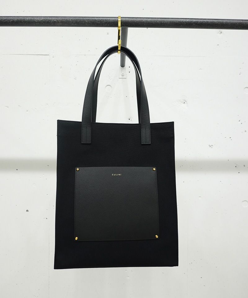 CULLNI(クルニ)】Leather Pocket Canvas Tote トートバッグ(BG-003  