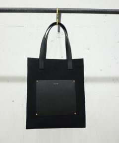 CULLNI(クルニ)】Leather Pocket Canvas Tote トートバッグ(BG-003) | CAMBIO カンビオ